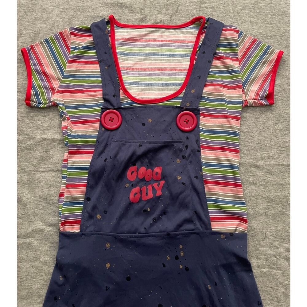 Chucky Good Guy Womens Size L Blue Red Halloween Costume - Picture 3 of 10
